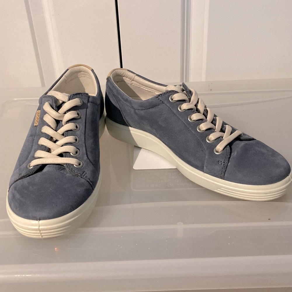 ECCO Blue Suede Sneakers